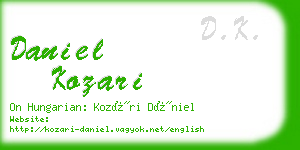 daniel kozari business card